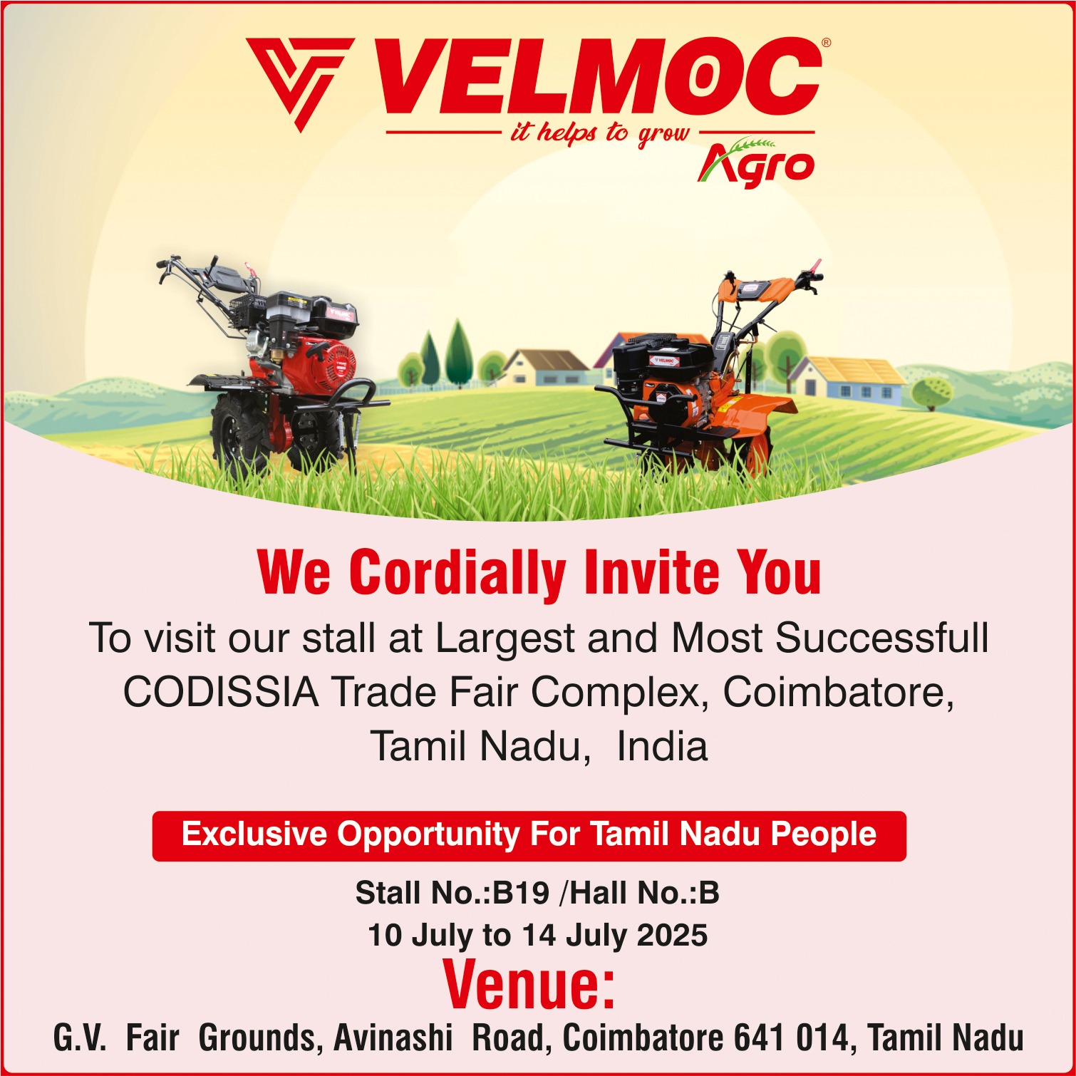 velmoc codissia coimbatore event